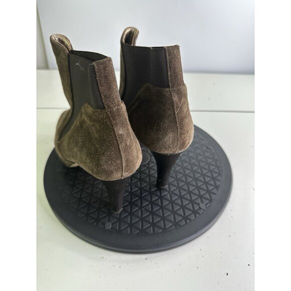 DANA DAVIS Brown Suede Leather Ankle Booties Sz 7.5 B - Picture 3 of 11